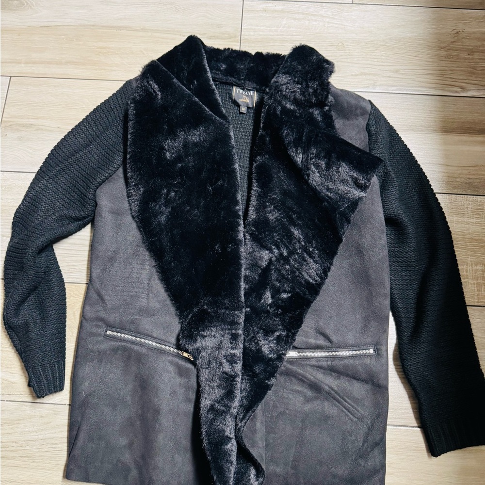 Women's Black Faux Fur Coat